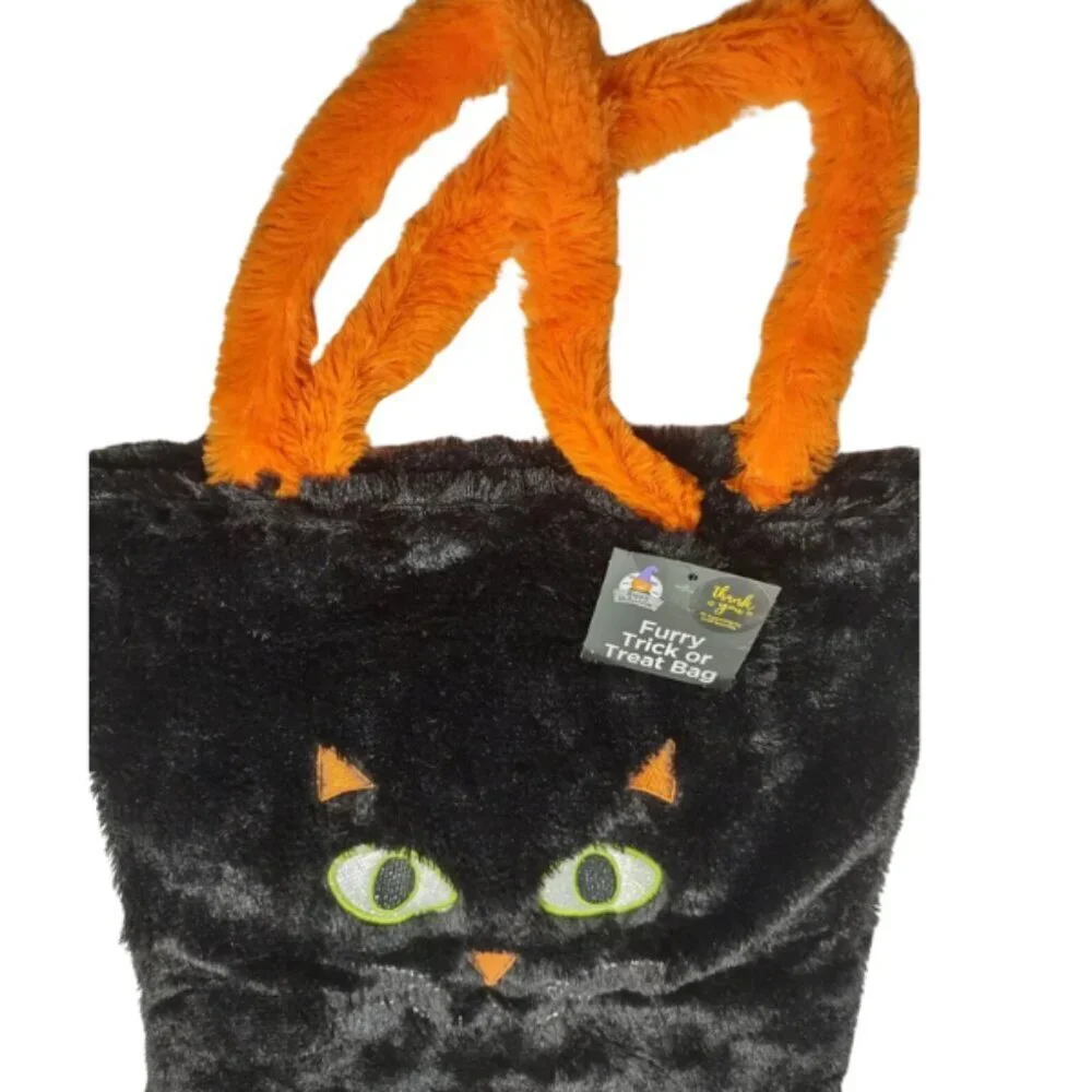 Tom's Toy Int'l Ltd. Black Cat Feline Animal Pet Treat Goodie Party Bag Tote